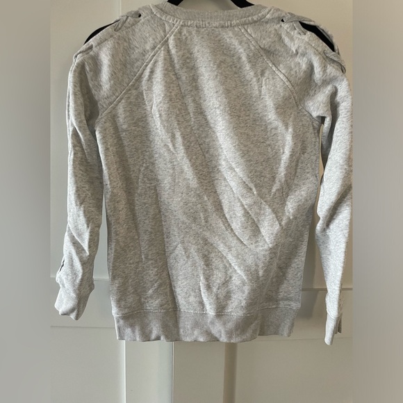 Tommy Hilfiger light gray sweatshirt with logo and cutout sleeves - Picture 6 of 6